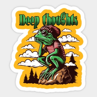 Deep Thoughts - Froggy Sticker